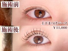 ミリ(mm)の雰囲気（朝のビューラー要らずで上下ともマスカラが楽々!目の縦幅約2倍!!）