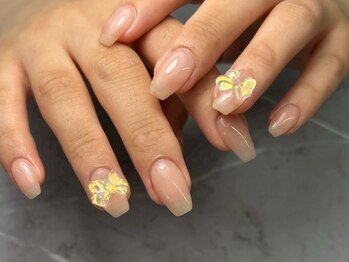 エマネイル プラス キハクヤ 堺東店(EmaNail+KIHAKUYA)/リボン 定額シンプルコース