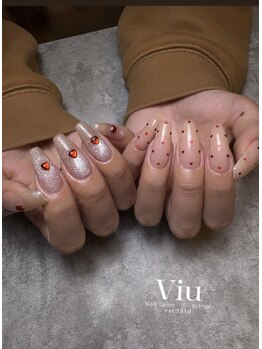 シンプル　ハート　ドット