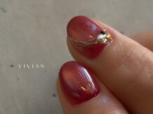 ヴィヴィアン ネイル(Vivian nail)/お正月　和柄　赤マグ