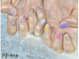 カラフルぷっくりネイル☆