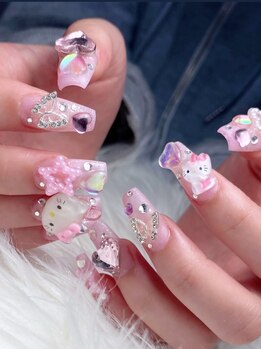 ホランイネイル(HORANGI NAIL)/フリーアートL+有料パーツ