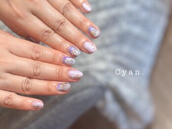 シアン(Cyan)/毎月変わる季節の定額デザイン