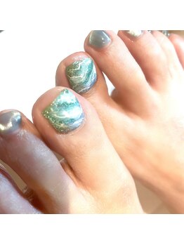 シャイニング ジェイ(Shining J)/夏フットネイルデザイン