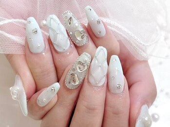 プティネイル 池袋(Puty Nail)/水色ネイル　スカルプ