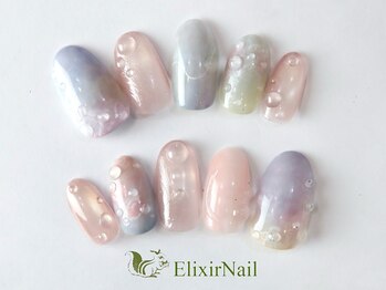 エリクサーネイル 西武新宿(Elixir Nail)の写真/トレンド感溢れるアートやラグジュアリーネイルなど豊富なデザイン多数★定額¥5280からカラーMIX可能♪