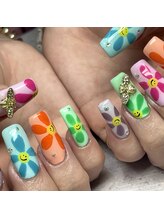 エムネイル(Ｍ)/pop！お花ネイル