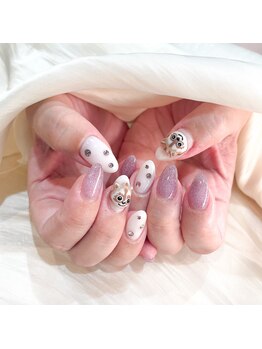 ヘアアンドネイル ミューズ 新浦安店(HAIR&NAIL MUSE)/推し3Dキャラクターくすみピンク