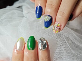 ミュウブランシュの写真/イベント用のネイルで派手にしたい方必見！SNSで大人気の韓国ネイル・ワンホンネイルもお任せください☆