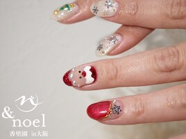 クリスマスネイル レッド