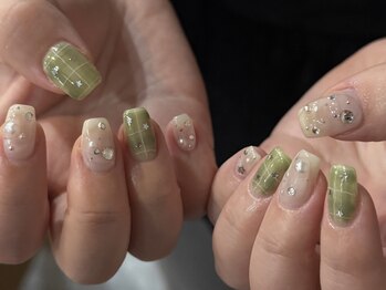 エティル(Etel atelier)/チェックネイル/韓国ネイル