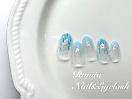 オーロラブルーネイル