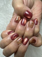 フラワーズネイル(flowers nail)/ちゅるんボルドー