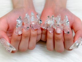 3Dクリア宝石ネイル
