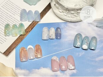 ジーエスネイル(GS NAIL)の写真/手元が整う大人ネイル。きちんとキレイな指先へ。浮きにくく長持ち設計【写真:シーズンデザイン9900円】
