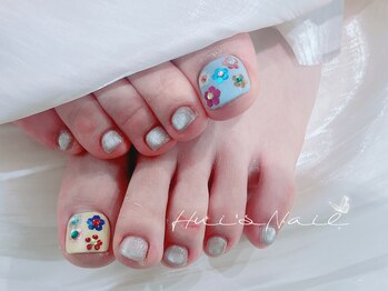 ヒュイズ ネイル(Hui‘s Nail)/フットお花デザイン