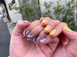 イエロー×ブルーうねうね