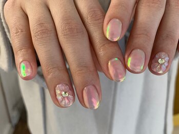 シェリーラメール 原宿店(cherie la mer)/クリアぷっくりフラワー