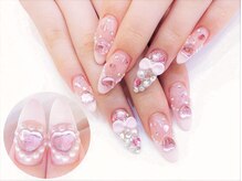 ネイルコレクション ピンク(Nail Collection Pink)/ジェル放題★ハート：フレンチ