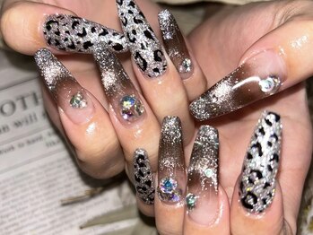 ベーシック ネイルウィザードアカデミー 本厚木店(Basic×NailWizardAcademy)/レオパードネイル