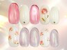 【ケア込】選べる♪季節のフラワーネイル<バラ> ¥6500