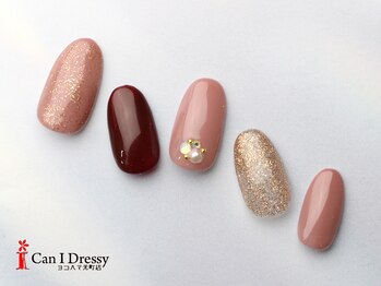キャンアイドレッシー ヨコハマ元町店(Can I Dressy)/ボルドー/ラメかけ/ワンカラー