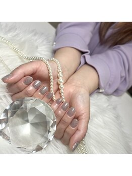 キラキラシルバーネイル♪