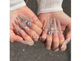 クリアで夏っぽくギャルネイル