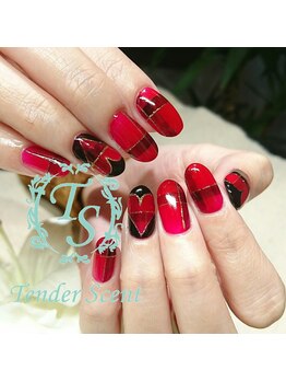 テンダーセント(Tender Scent)/チェックネイル