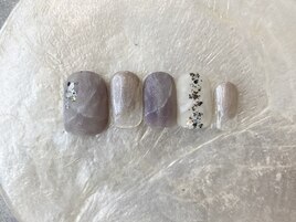 マット×大理石風アート