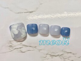ワンカラー＋フラワーアート