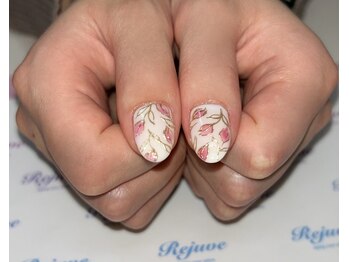 リジュベ(Rejuve)/チューリップをミラーネイルで☆