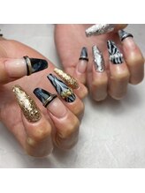 レイネイル 岐阜茜部店(RAY NAIL)/スカルプ×ゼブラ