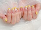 イエローフレンチネイル
