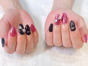 ★black×pink glitter