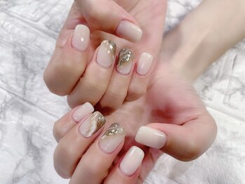 ネイルアンドアイラッシュサロン エスポアール(nail&eyelash salon espoir)/大人大理石ネイル 75分コース