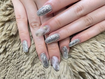 大理石風ネイル