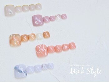 ミンクスタイル 飯田橋店(Mink Style)の写真/シンプルなのに洗練される。大人女性に似合う上品フットネイル