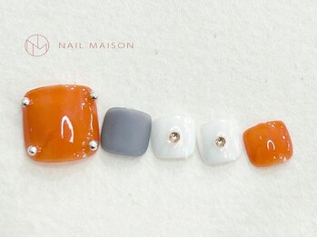 ネイルメゾン 梅田(NAIL MAISON)/オレンジポップストーン