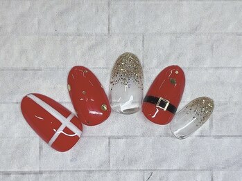 アルセア 上野御徒町店(Alcea)/クリスマスネイル　サンタさん