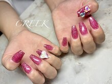 クリーク(CREEK)/ビビッドピンクラメワンカラー