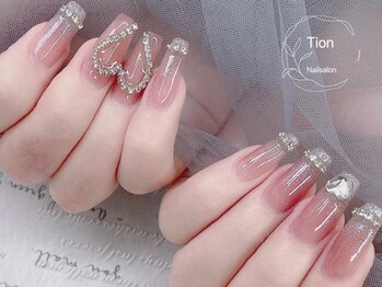 オンブレフレンチ・冬ネイル