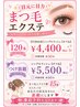 【まつげエクステ】 シングルラッシュ120本 〈オフ代込み〉
