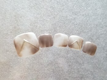 ネイルフロンティア 吉祥寺(NAIL FRONTIER)/上品マーブルミラー7980円