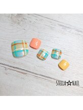 ステラネイル(STELLA☆NAIL)/FOOT カラフルチェック