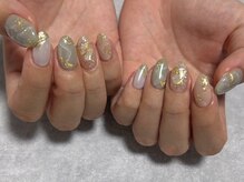 ひまりネイル(ひまりnail)/ニュアンス/大理石ネイル