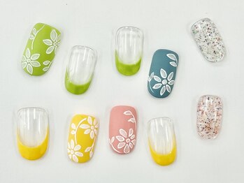 ネイルサロン クイール 小山店(NAIL SALON QUILL)/フレンチ×フラワーアート