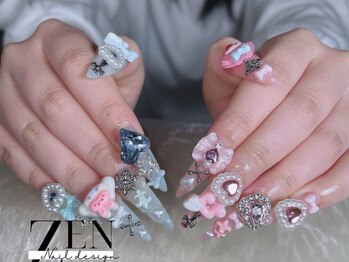 ゼン ネイル デザイン 池袋(ZEN NAIL DESIGN)/* 長 さだしやり放題×つけ放題