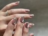 【Ayano only】HAND Gel Nails/Office nuance design ¥11100