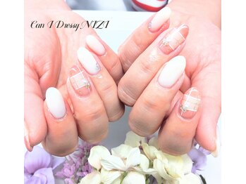 キャンアイドレッシー ニジ(Can I Dressy NIZI)/チェックネイル